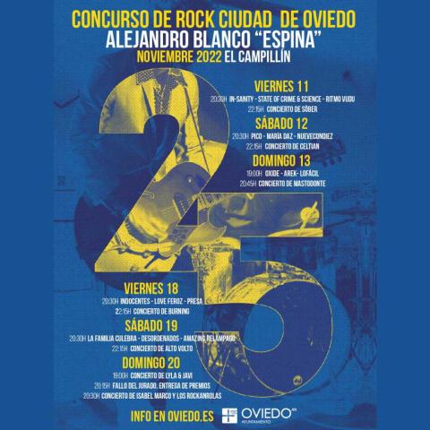 XXV Concurso de Rock Ciudad de Oviedo Finde 1 Oviedo Asturtur