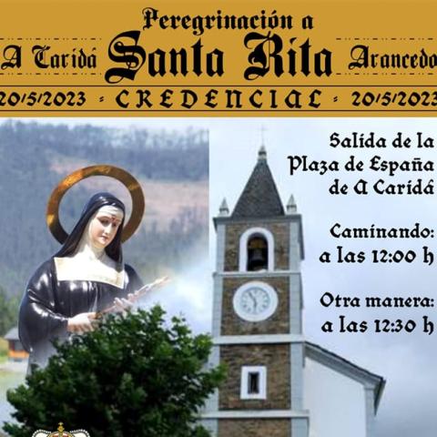Peregrinación a Santa Rita, Arancedo (El Franco) el 20 de mayo a las 12:00 horas.