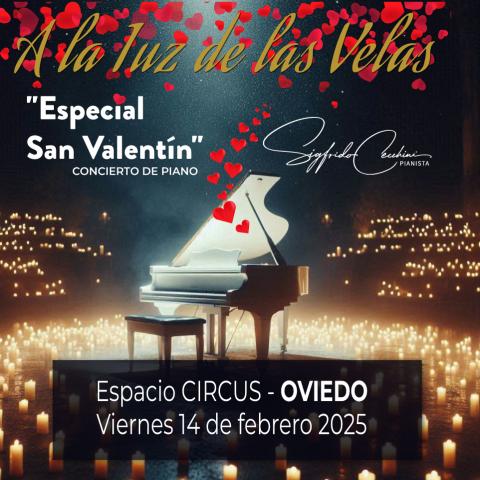 Concierto de piano especial San Valentín A la luz de las Velas
