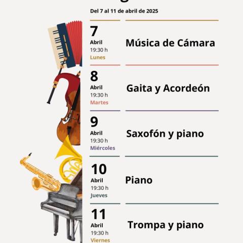 Cartel del ciclo de conciertos "El CONSMUPA en el Antiguo Instituto"