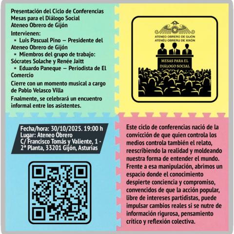Presentación del Ciclo de Conferencias: Mesas para el Diálogo Social