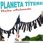 Títere gigante de ave negra. Tragaluz títeres 2014